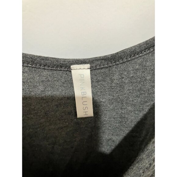 Pink Blush Women's Maternity Tank Slip Dress, Gray, Large - Picture 2 of 3